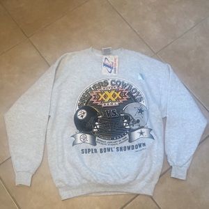 NWT: Logo Athletic Dallas Cowboys Pittsburgh Steelers Super Bowl XXX Sweatshirt